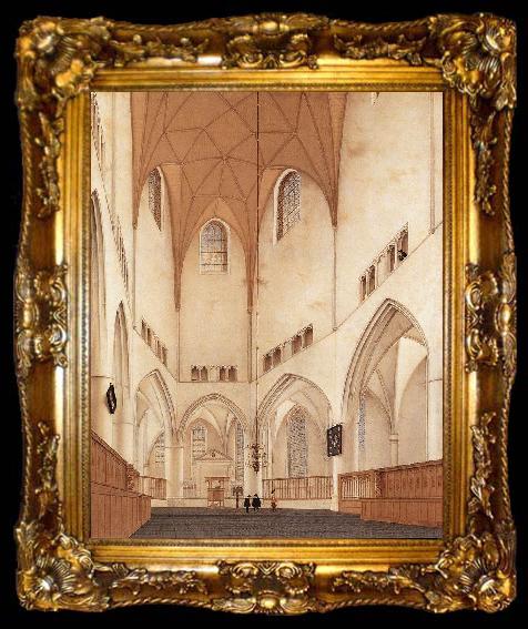 framed  Pieter Jansz Saenredam Interior of the Choir of St Bavo at Haarlem, ta009-2